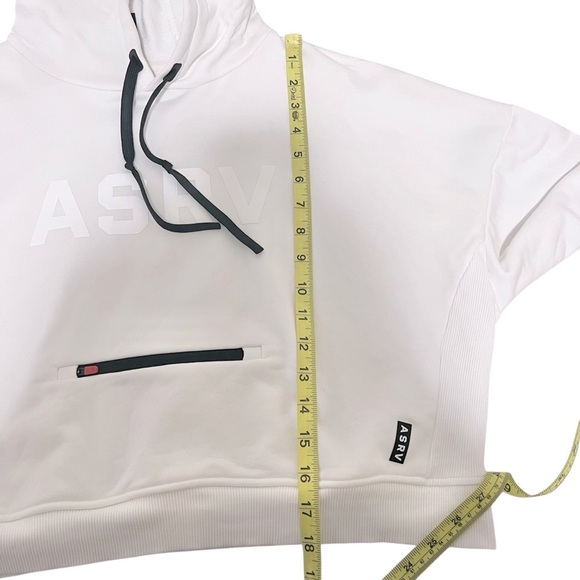 ASRV X Equinox Sonora French-Terry Mid Cropped Hoodie Ivory Cream Size Small - Picture 6 of 16